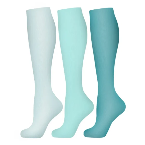 58 Styles 3 Pairs/Pack Compression Socks Knee High 30MmHg  Women Men Sports Socks Edema Diabetes Varicose Veins Running Socks - Image 52