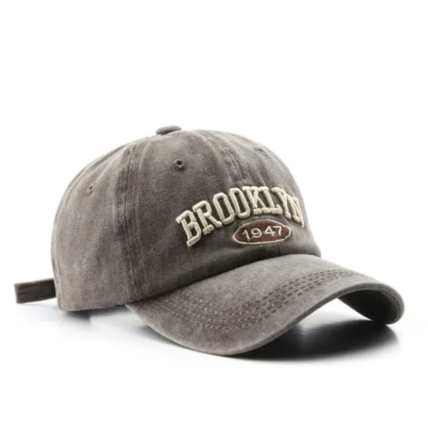 Retro brooklyn Letter Embroidery Baseball Caps Spring Summer Men Women Cotton Adjustable Casual Hat Hip Hop Streetwear Sun Hats - Image 11