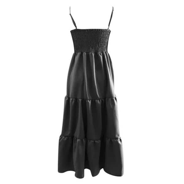Women Summer Maxi Dress Casual Boho Sleeveless Strap Smocked Tiered  Dresses Long Beach Formal Holiday Party Dresses For Women - Image 5