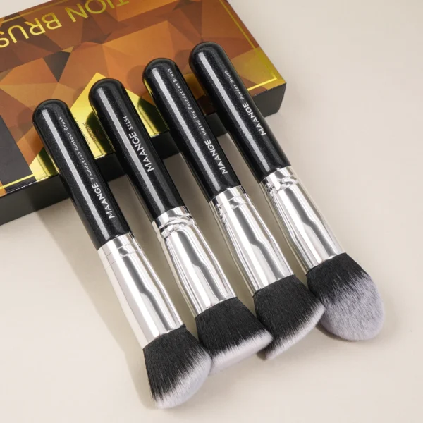 Makeup Brushes Kit 4pcs with Case Foundation Concealer Powder Makeup Brush Soft Fluffy Bristles Big Cosmetic Brushes Set Beauty - Image 8