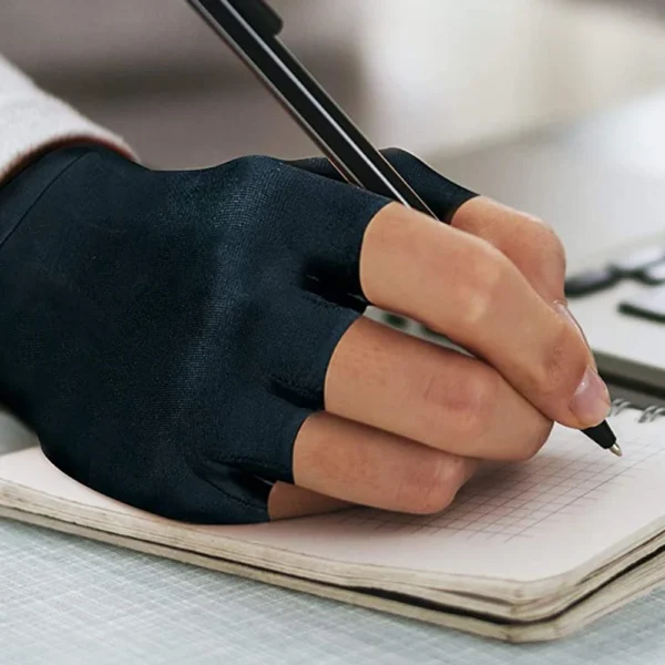 1Pair Copper Arthritis Compression Gloves Women Men Relieve Hand Pain Swelling and Carpal Tunnel Fingerless for Typing - Image 5