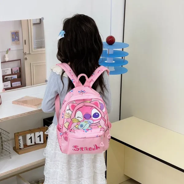 Stitch Backpack, Student Daypack, Lightweight Schoolbag, Adjustable Shoulder Straps Zipper Closure for School Season & Daily Use - Image 2