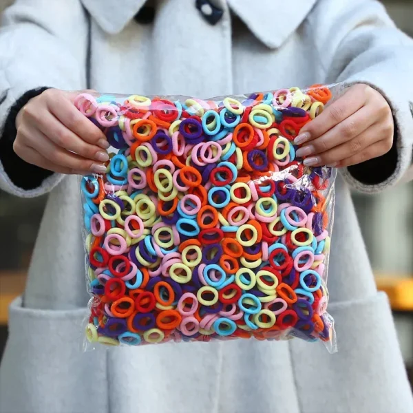 50Pcs/bag Colorful Basic Nylon Ealstic Hair Ties for Girls Ponytail Hold Scrunchie Rubber Band Kid Fashion Hair Accessories - Image 30