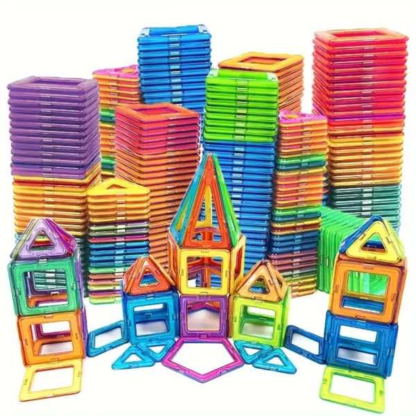 Magnetic Building Blocks DIY Magnets Toys, Big Size STEM Construction Set Toys, Learning Educational Magnet Toys, Random Colors