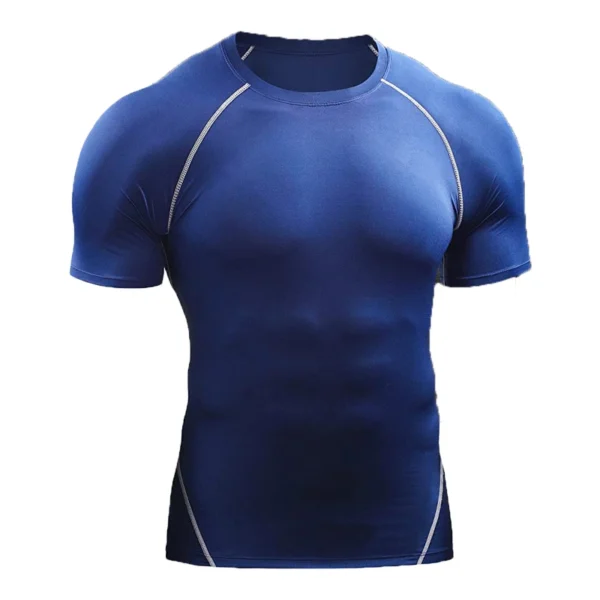 2025 Compression T Shirt Men Summer Sportswear Running T-shirt Elastic Quick Dry Sport Tops Tee Athletic Gym Workout Shirts Men - Image 9