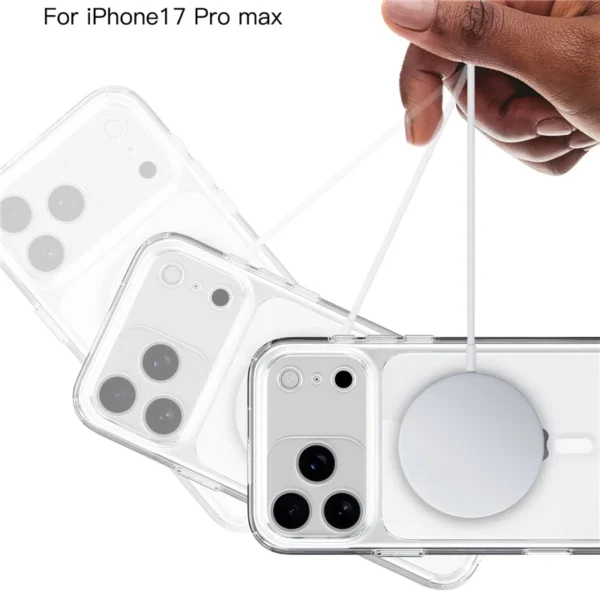 Active Touch Camera Button Original Clear Magsafe Case For iPhone 17 Air 17Pro 17Pro Max Wireless Charge Shockproof Hard Cover - Image 5