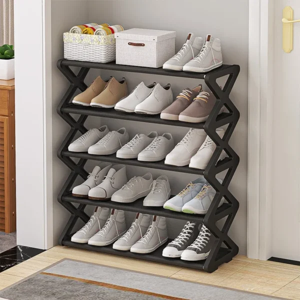 Shoe Rack Space Saving Wooden Shoemakers for Hall With Bank Living Room Cabinets Shoes Organizer Storage Cube Furniture Shoerack - Image 2