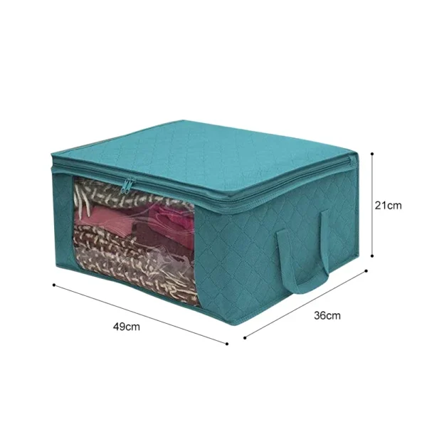 Large Capacity Clothing Storage Box Folding Non Woven Fabric Quilts Clothes Organizer Case With Zipper Organiseurs De Rangement - Image 4