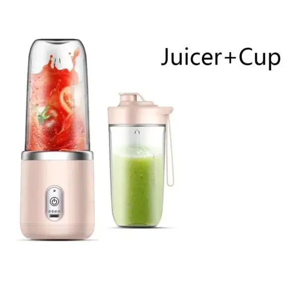 1set-New portable juicer with 2 cups, USB rechargeable mini blender, fresh juicer cup, personal sized smoothie blender - Image 8