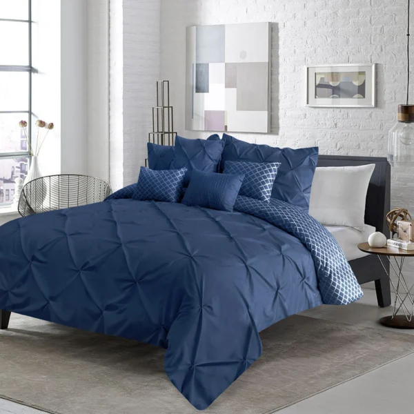 microfiber bedding set luxury comforter  s 7 pieces  king size    bed - Image 8