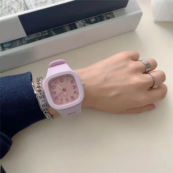 Men Women Wrist Watch Square Sport Watches Fashion Electronic Digital Casual Wristwatch Student Silicone Strap Watch for Girls - Image 4