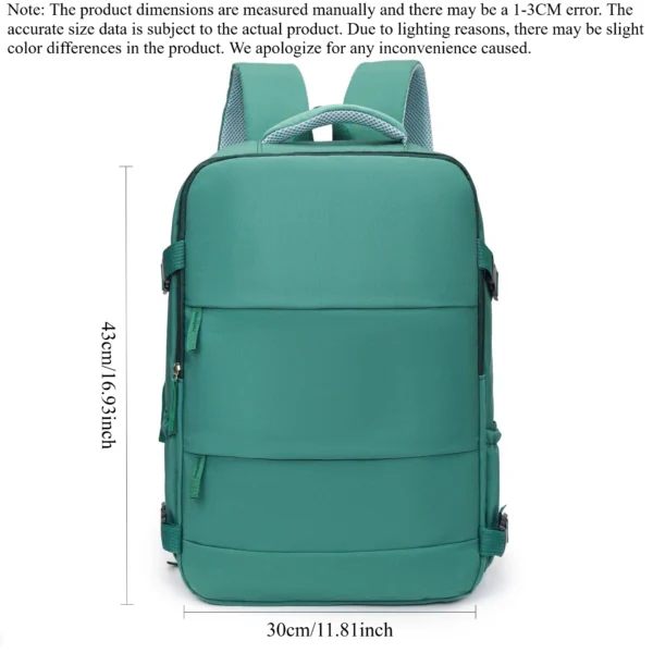 Large Capacity Multifunctional Solid Color Backpack, Suitable for High School and College Students' Business Commuting Travel - Image 8