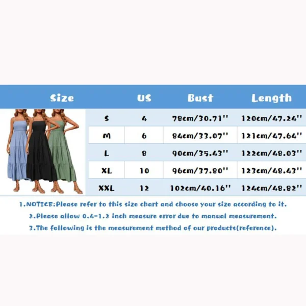 Women Summer Maxi Dress Casual Boho Sleeveless Strap Smocked Tiered  Dresses Long Beach Formal Holiday Party Dresses For Women - Image 6