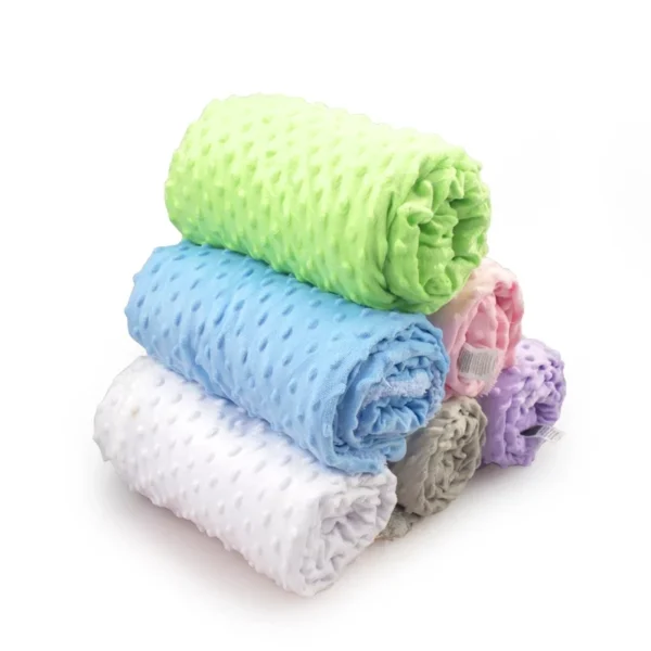 Newborn Baby Blanket Warm Fleece Thermal Soft Stroller Sleep Cover White Pink Beanie Infant Bedding Swaddle Wrap Kids Bath Towel - Image 2