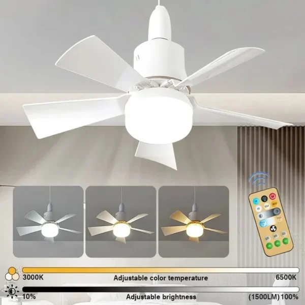 Ceiling Fan LED With Light Remote Control Dimmable 30W E27 Base Modern Smart Wireless Fans Lighting For Bedroom and Living Room - Image 7