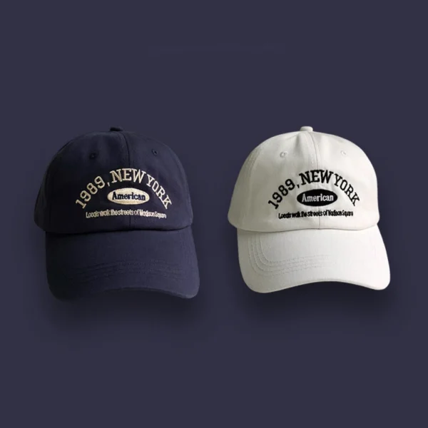 Korean Retro Baseball Hat Women's Autumn Winter Versatile Ins Street Letter Embroidered Caps Summer Couple Men Official Website - Image 2