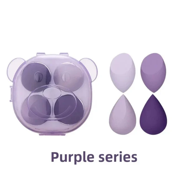 4-Pack Multifunctional Beauty Blenders, for Foundation, Cream & Liquid Cosmetics, Ultra-Soft Makeup Sponges with Storage Case - Image 24