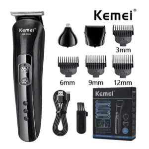 Kemei KM-1506 3 in 1 Electric Shaver Hair cutting Charging Hair trimmer Electric Rechargeable Nose Professional Shaving Machine