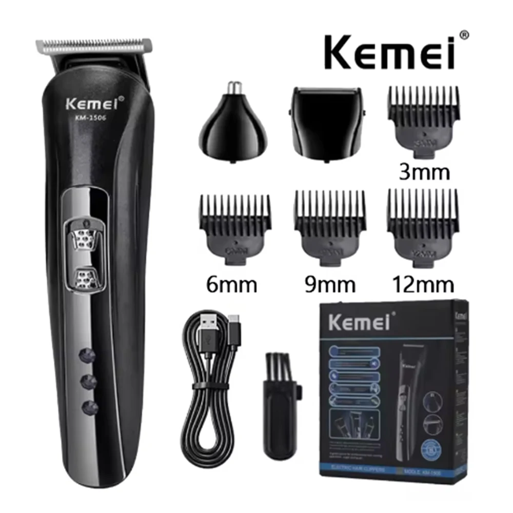 Kemei KM-1506 3 in 1 Electric Shaver Hair cutting Charging Hair trimmer Electric Rechargeable Nose Professional Shaving Machine 1 Kemei KM-1506 3 in 1 Electric Shaver Hair cutting Charging Hair trimmer Electric Rechargeable Nose Professional Shaving Machine