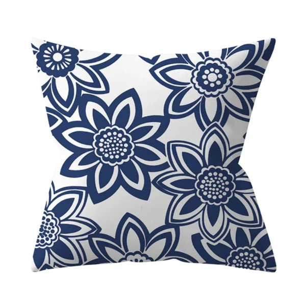 Navy Blue Mandala Nordic Geometric Pillowcase 45x45 Cushion Cover Decorative Pillow Sofa  Home Decor Polyester - Image 25