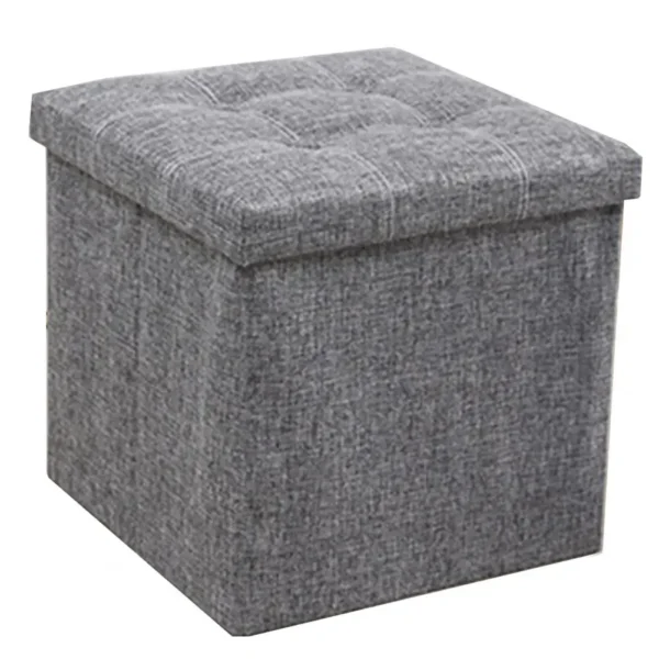 Storage Stool Foldable Large Capacity Waterproof Bedroom Bench Foot Rest Stool with Padded Seat Sundries Organization Pouf - Image 11