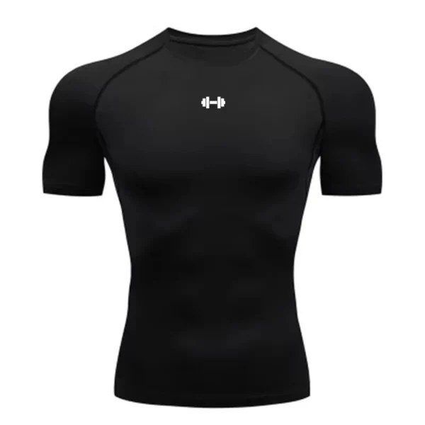 Compression T Shirt Men Summer Sportswear Running T-shirt Elastic Quick Dry Sport Tops Tee Athletic Gym Workout Shirts Men - Image 2