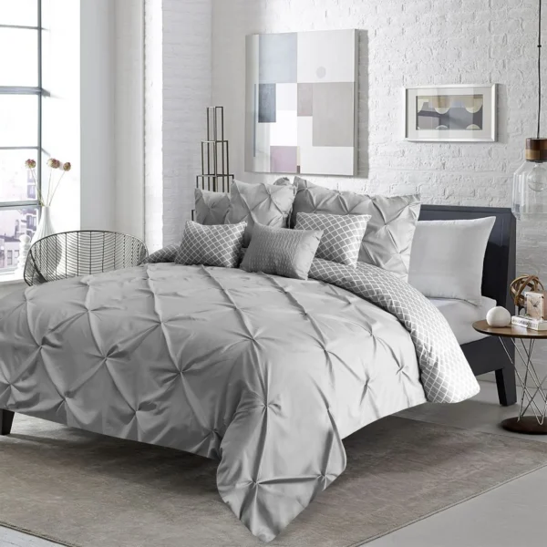 microfiber bedding set luxury comforter  s 7 pieces  king size    bed - Image 6