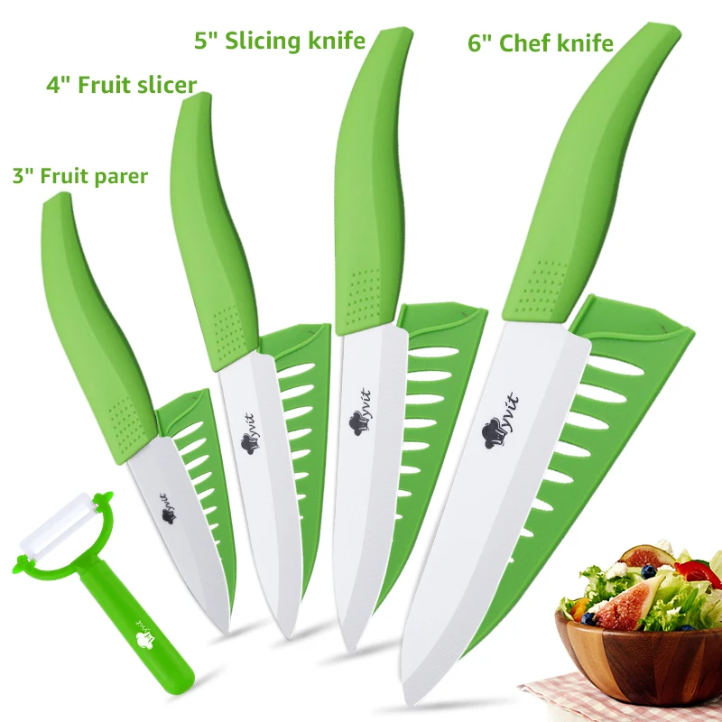 Ceramic Knives Set for Kitchen Unit 3 4 5 6 Inch Utility Fruit Slicing Peeler with Sheath Black Zirconia Blade Bread Chef Knife 17 Ceramic Knives Set for Kitchen Unit 3 4 5 6 Inch Utility Fruit Slicing Peeler with Sheath Black Zirconia Blade Bread Chef Knife - Image 17