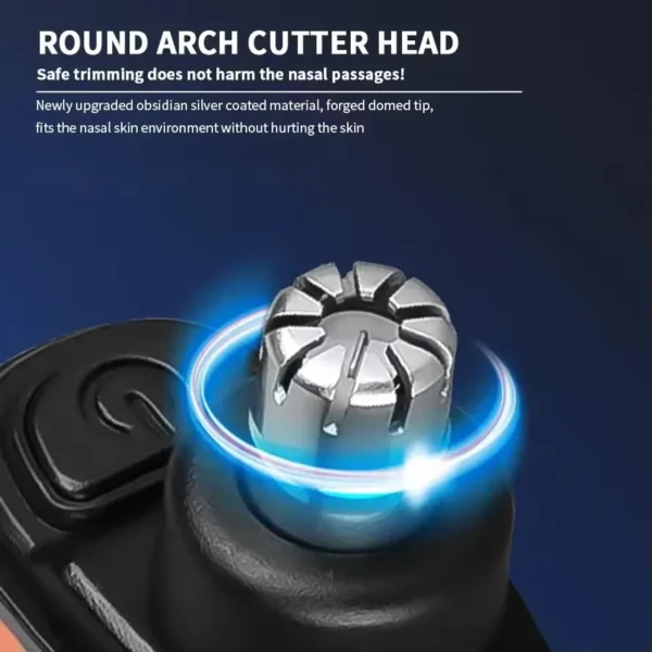 2 In 1 Portable Electric Nose Hair Trimmer USB charging Nose Ears Hair Eyebrow Trimmer for Men Rechargeable Painless set - Image 4