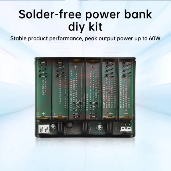 DC UPS 5V 9V 12V Output 6x 18650 Battery  Uninterrupted Power Supply DIY Power Bank Box for House Router Cellphone Tablet Modem - Image 3