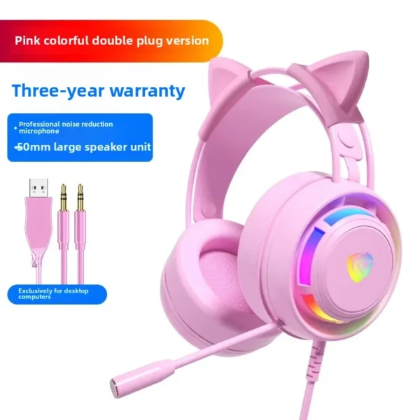 Wired Gaming Headset PSH-300 Overhead Computer Game Earphones 7.1 Channel Esports with Microphone Heavy Bass Cross-Border - Image 6