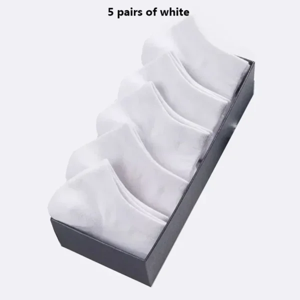 5/10 Pairs Women Socks Breathable Sports socks Solid Color Boat socks Comfortable Cotton AnkleSocks White Black - Image 10