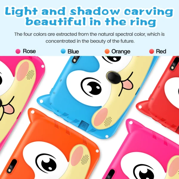 New 7 Inch Cartoon Pattern Kids Tablets Quad Core 4GB+64GB ROM Bluetooth 5G WiFi Learning Education Games Tablet Children's Gift - Image 6