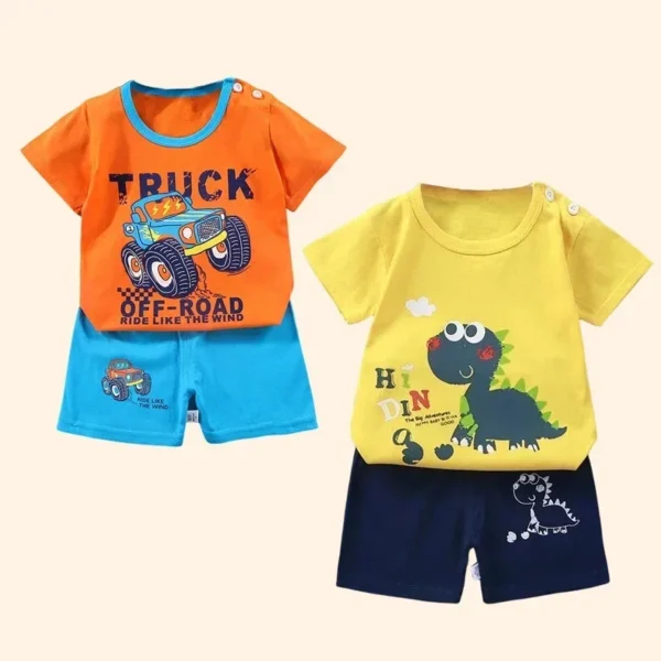 Children's Sets mother Kids Clothes Boys Girl T-shirt Shorts 2PCS Summer Cotton Short sleeve Baby Children Clothing Toddler Suit - Image 4
