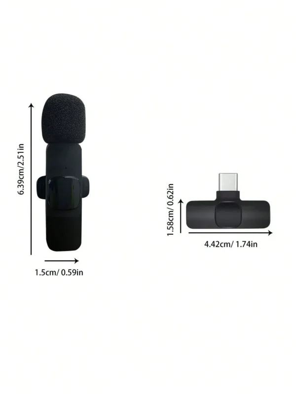 Wireless bluetooth microphone, lavalier radio microphone, video vlog live recording microphone, Type C interface microphone - Image 6