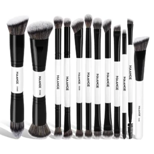 MAANGE 12pcs Makeup Brush Set Premium Synthetic Hair Includ Powder Foundation Concealer Eyeshadow Blending Brush Cosmetics Tools