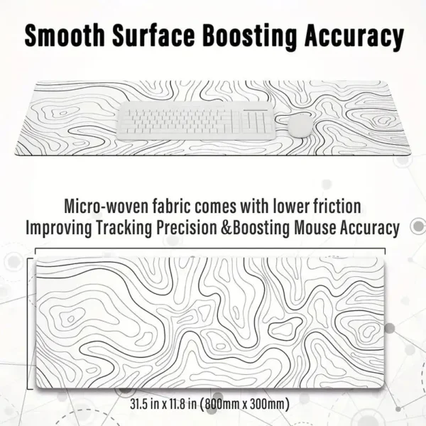 1PC Large Mouse Pads For Desk, Gaming Mouse Pad, Mouse Pad with Stitched Edges and Non-Slip Rubber Base, Extended Mouse Pad - Image 2