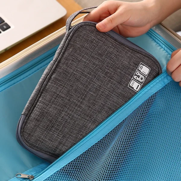1 Waterproof Digital Accessory Storage Bag, USB Flash Drive Portable Storage Bag, Data Cable, Charger Digital Storage Bag - Image 5
