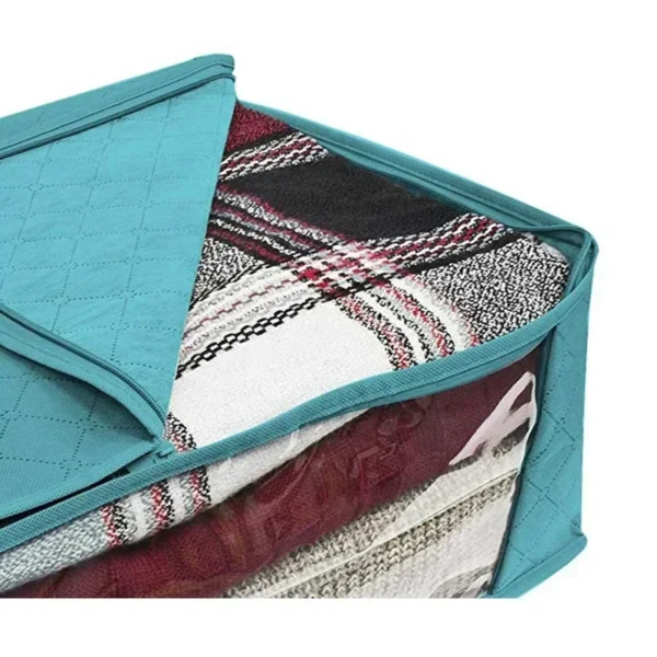 Large Capacity Clothing Storage Box Folding Non Woven Fabric Quilts Clothes Organizer Case With Zipper Organiseurs De Rangement - Image 3