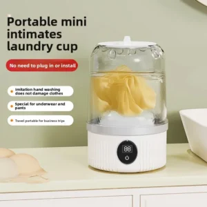 Portable Wireless Charging Automatic Mini Washing Machine Underwear Socks Cleaning Magic Cup Small Size Home Appliance