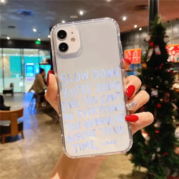 Inspirational Quote Aesthetic Clear Phone Case For iPhone 17 16 Pro Max Cases iPhone 15 14 13 12 11 XS XR 7 8 Plus Acrylic Cover - Image 2