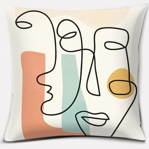 2023 Brown Green Abstract Series Pillow Gift Home Office Decoration  Bedroom Sofa Car Cushion Cover case 45x45 - Image 4