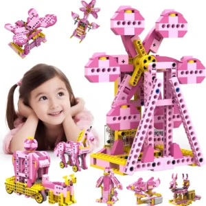Apitor STEM Toys for Girls 8-in-1 Electric Motor Robotic Science Kits STEM Kit for Kids Age 8-10 Educational Craft Building Toys