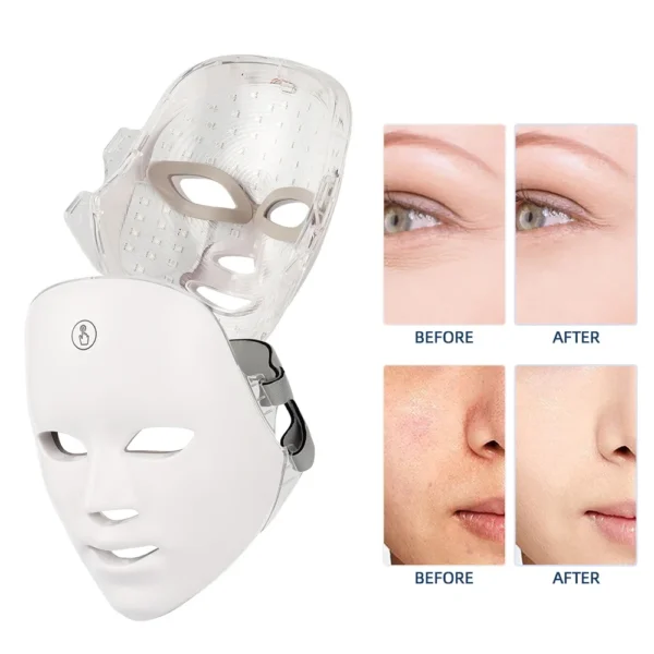7 Color Wireless Light Therapy Mask Anti-aging Acne Spot Scar Removal Smooth Wrinkles Facial Beauty Daily Skin Care Led Mask - Image 4