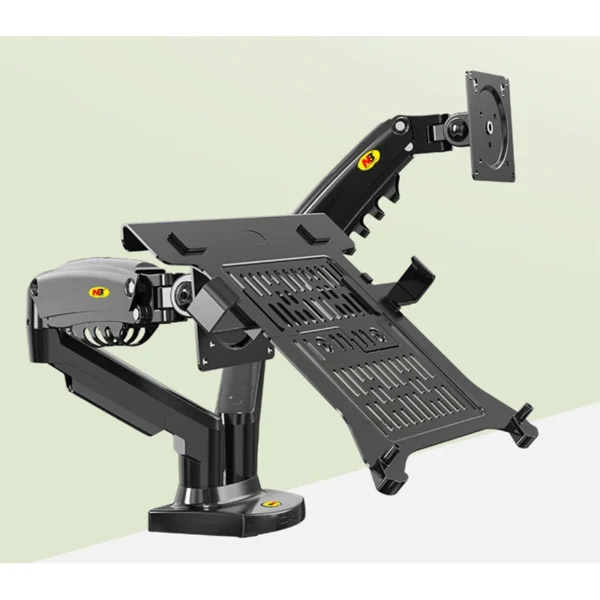 Desktop NB F160 + FP-2 Gas Spring Dual Arm for 17"-27" Monitor Holder + 10"-17" Laptop Support Air Press Mount Stand Load 2-9kg - Image 2