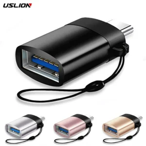 USLION USB To Type C OTG Adapter Type C Male To USB-A Female Adapter Cable Converters For Macbook Huawei Samsung USB-C Connector