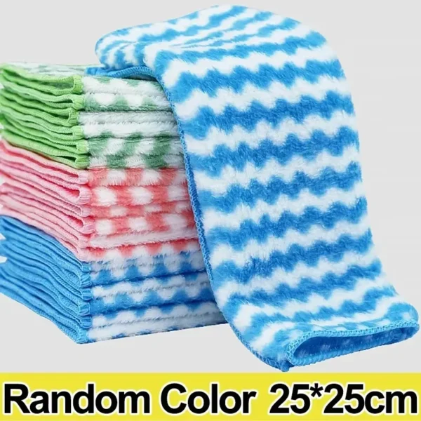 5/10/20pcs Kitchen Towel, Ultra-fine Fiber Light Gray Cleaning Cloth Set, Absorbent, Soft And Stain-removing Cloth - Image 6