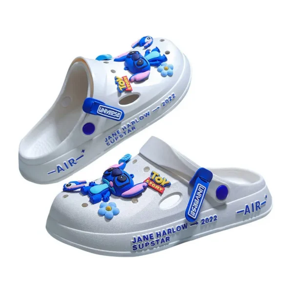 Hot Disney Stitch Breathable Lightweight Comfortable Wading Beach Couple Slippers Breathable Jelly Garden Hollowout Eva Gift - Image 6