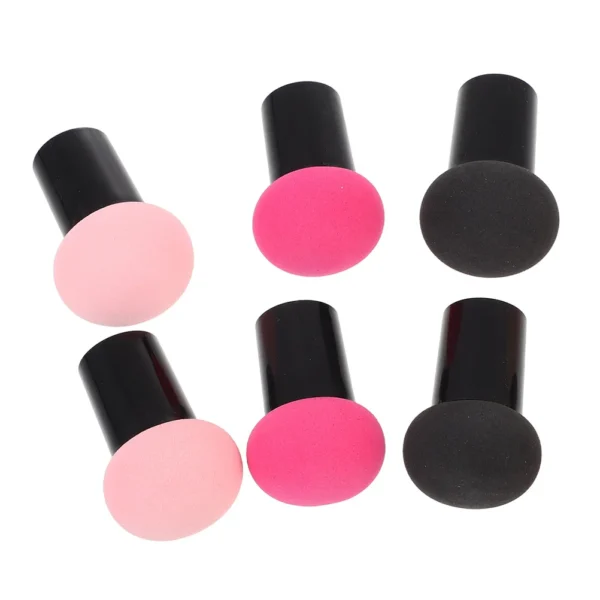 6pcs Mushroom Powder Puff Women Makeup Tools Durable Sponges Strong Grip No Smell Non Fading For Foundation - Image 5
