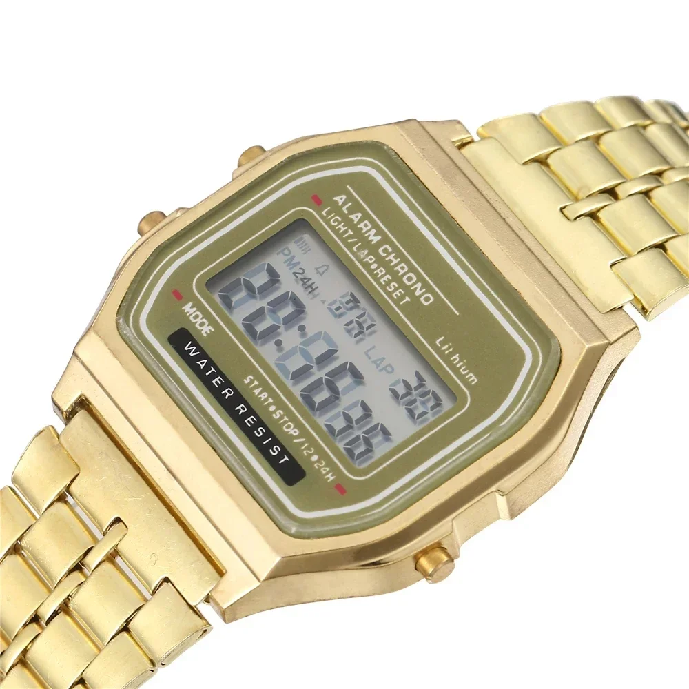 Retro Square Electronic Watches Digital Display Women Men Watch Rose Gold Silver Luxury Ladies Wristwatches Relojes Para Mujer 5 Retro Square Electronic Watches Digital Display Women Men Watch Rose Gold Silver Luxury Ladies Wristwatches Relojes Para Mujer - Image 5